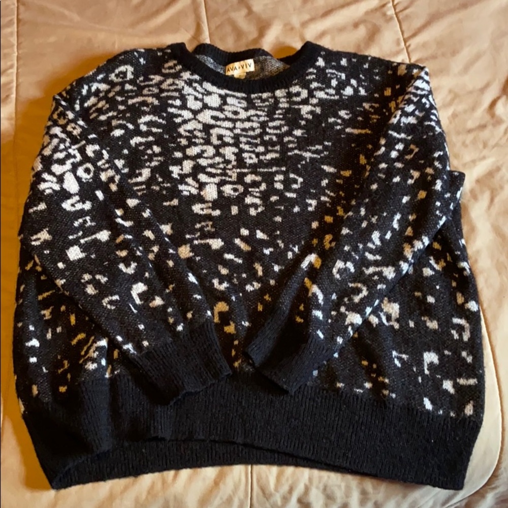 Leopard print sweater
